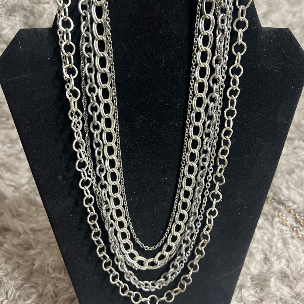 Premier Designs Silver Layered Necklace